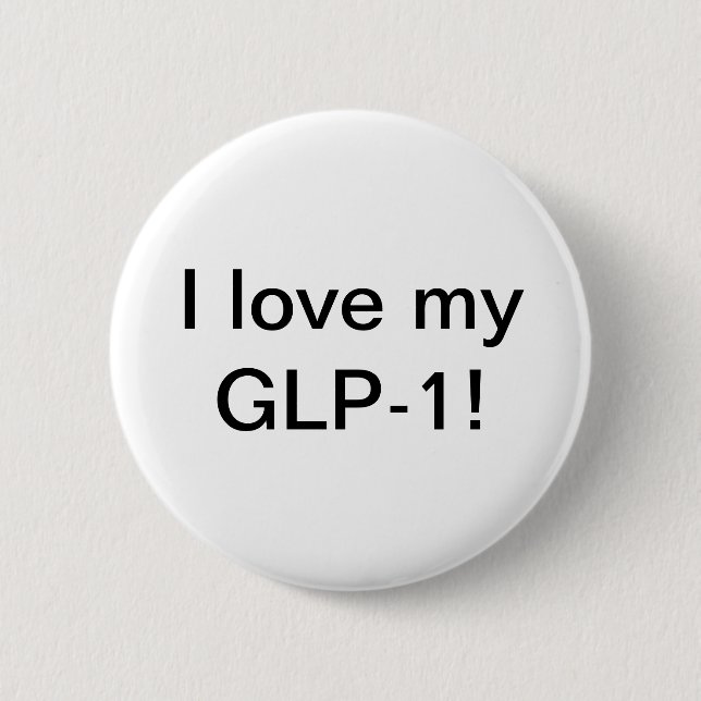 Macaron Rond 5 Cm J'aime mon GLP-1 (Devant)