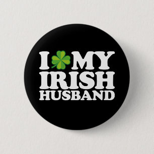 Macaron Rond 5 Cm J'aime mon mari irlandais Couple St Patrick's Day