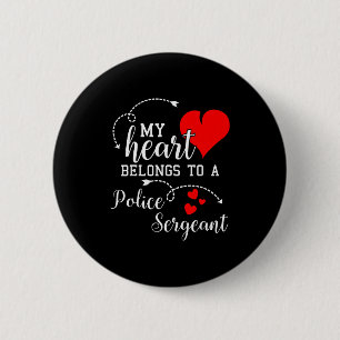 Macaron Rond 5 Cm J'aime mon mari sergent de police femme Cadeaux Va
