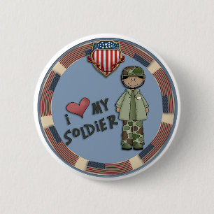 Macaron Rond 5 Cm J'aime mon soldier1a