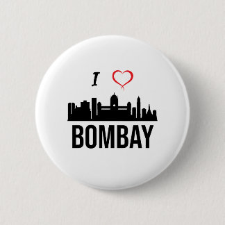Macaron Rond 5 Cm J'aime Mumbai ou Bombay Inde