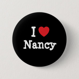 Macaron Rond 5 Cm J'aime Nancy coeur T-Shirt