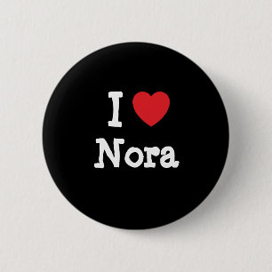 Macaron Rond 5 Cm J'aime Nora heart T-Shirt