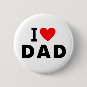 Macaron Rond 5 Cm j'aime papa coeur papa message texte le père symbo
