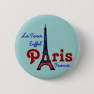 Macaron Rond 5 Cm J'aime Paris