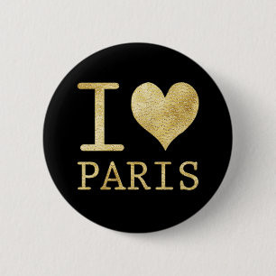 MACARON ROND 5 CM J'AIME PARIS FAUX PARTIES SCINTILLANT BOUTON