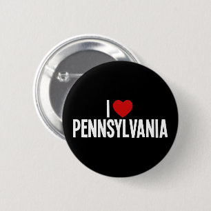 Macaron Rond 5 Cm J'aime Pennsylvanie • J'adore Pennsylvanie Rond