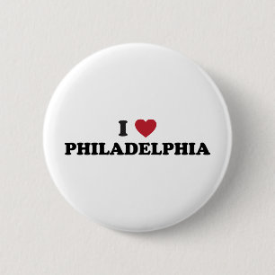 Macaron Rond 5 Cm J'aime Philadelphie Pennsylvanie