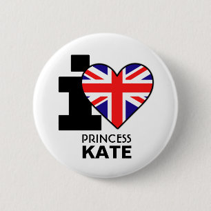 Macaron Rond 5 Cm J'aime princesse Kate Button