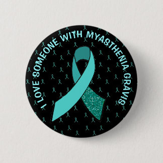 Macaron Rond 5 Cm J'aime quelqu'un avec Myasthenia Bouton Gravis