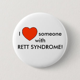 Macaron Rond 5 Cm J'aime quelqu'un avec RETT SYNDROME!