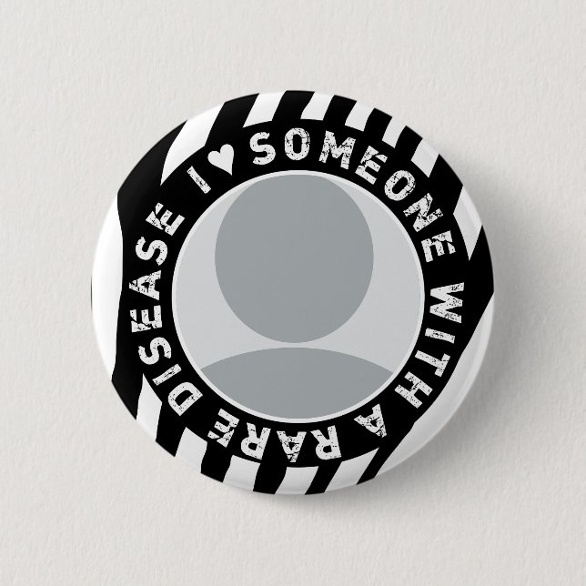 MACARON ROND 5 CM J'AIME QUELQU'UN AVEC UNE MALADIE RARE (Devant)