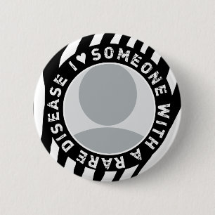 MACARON ROND 5 CM J'AIME QUELQU'UN AVEC UNE MALADIE RARE