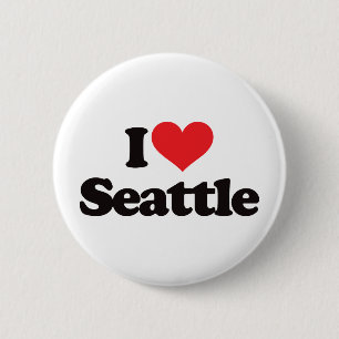 Macaron Rond 5 Cm J'aime Seattle