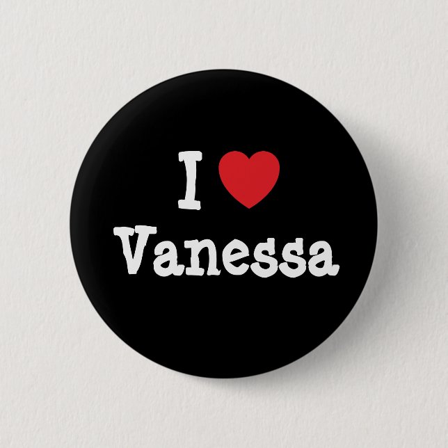 Macaron Rond 5 Cm J'aime Vanessa coeur T-shirt (Devant)