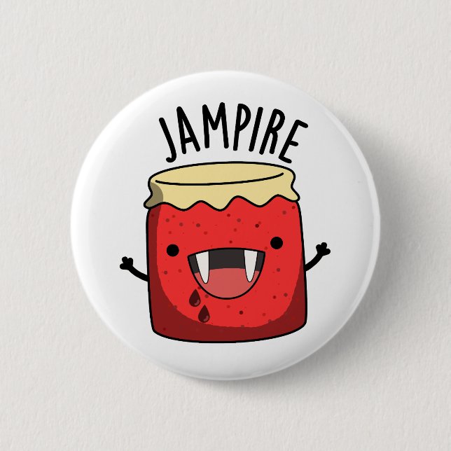 Macaron Rond 5 Cm Jam-arbitre Funny Vampire Jam Pun (Devant)