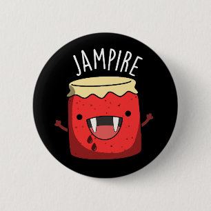 Macaron Rond 5 Cm Jam-arbitre Funny Vampire Jam Pun Dark BG