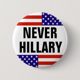 Macaron Rond 5 Cm JAMAIS HILLARY pour le président 2016