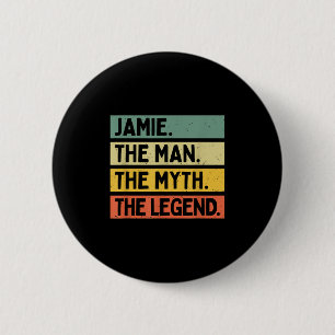 Macaron Rond 5 Cm Jamie L'Homme Le Mythe La Légende Drôle Personaliz