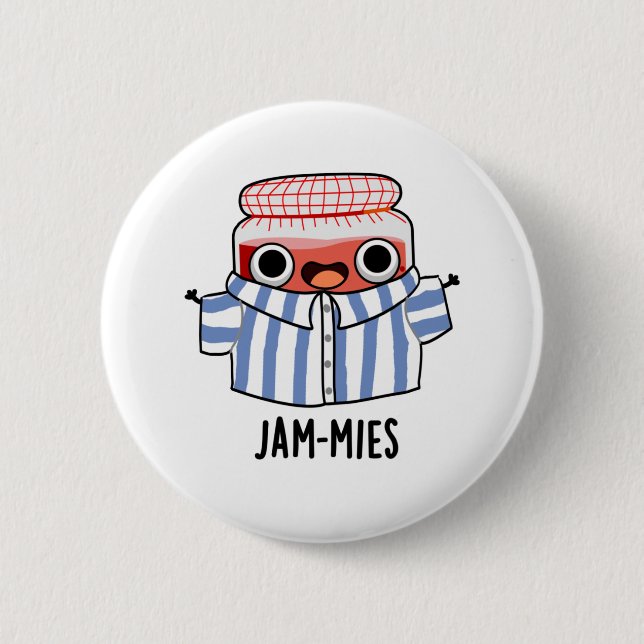 Macaron Rond 5 Cm Jammies Funny Pajama Jam Pun (Devant)