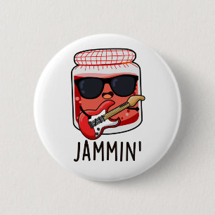Macaron Rond 5 Cm Jammin Funny Rocker Jam Pun