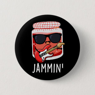 Macaron Rond 5 Cm Jammin Funny Rocker Jam Pun