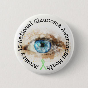 Macaron Rond 5 Cm Janvier Bouton du mois national de sensibilisation