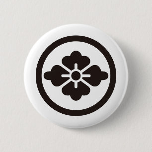 Macaron Rond 5 Cm Japanese Family Crest KAMON Symbol