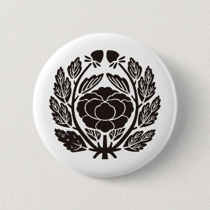 Macaron Rond 5 Cm Japanese Family Crest KAMON Symbol