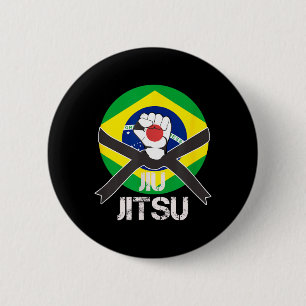 Macaron Rond 5 Cm Japon Japonais Brésil Brésilien Drapeau Jiu Jitsu
