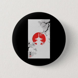Macaron Rond 5 Cm Japon Kyoto Tokyo Temple Karate de Tokyo Shinjuku