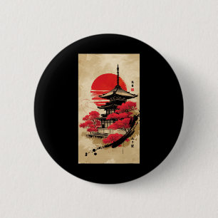 Macaron Rond 5 Cm Japon Kyoto Tokyo Temple Temple Temple Temple japo