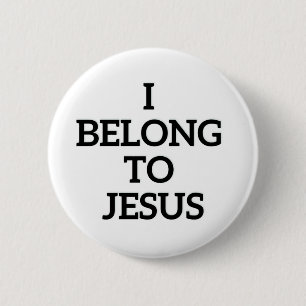Macaron Rond 5 Cm J'Appartiens Au Bouton Jesus