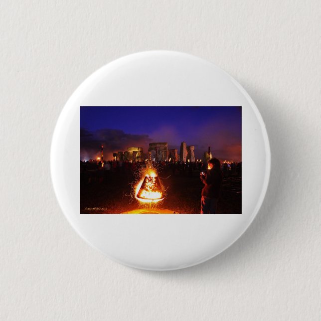 Macaron Rond 5 Cm Jardin des incendies (Devant)