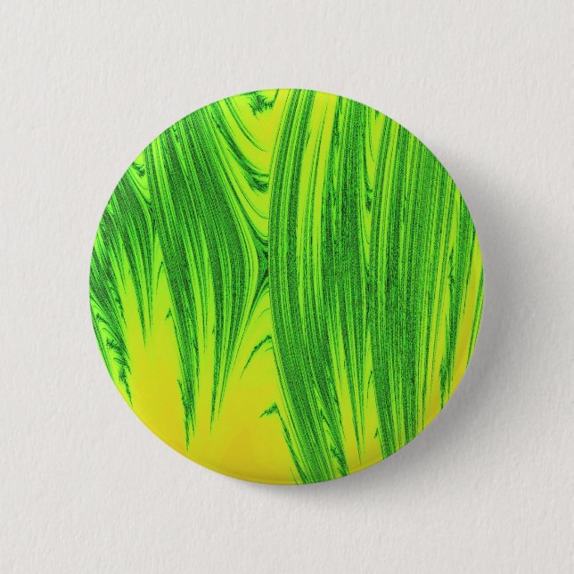 MACARON ROND 5 CM JARDIN VERT ET JAUNE PLANTES (Devant)