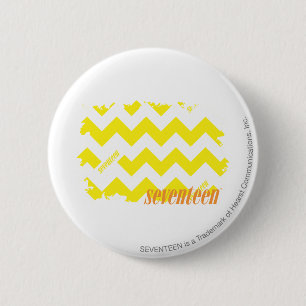 Macaron Rond 5 Cm Jaune 2 de zigzag