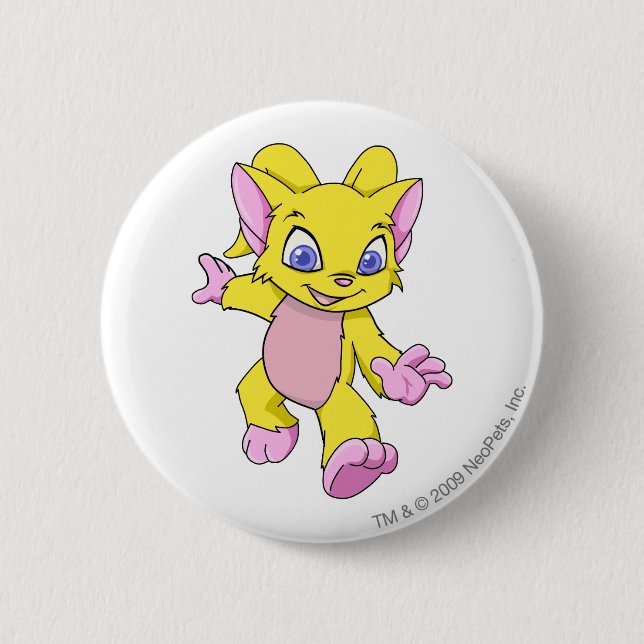 Macaron Rond 5 Cm Jaune d'Acara (Devant)