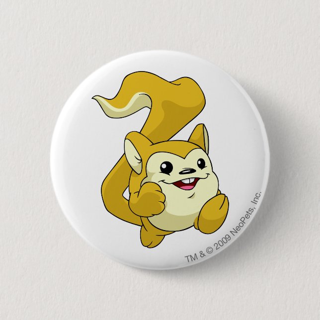 Macaron Rond 5 Cm Jaune de Meerca (Devant)