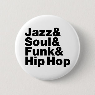 Macaron Rond 5 Cm Jazz et âme et trouille et hip hop