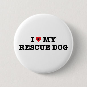 Macaron Rond 5 Cm J'Coeur Mon Secourt Bouton Chien
