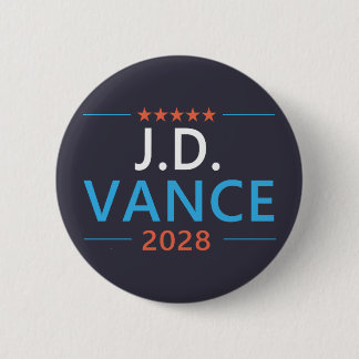 Macaron Rond 5 Cm JD Vance 2028 Patriotique Républicain
