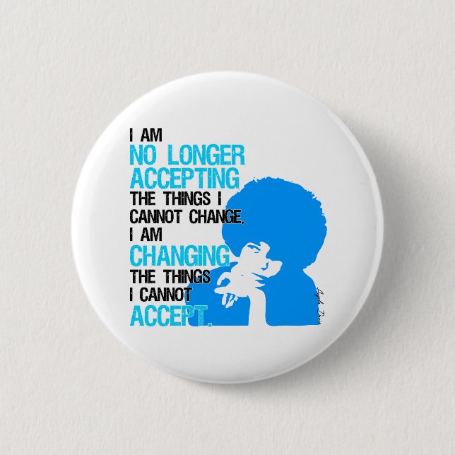 Macaron Rond 5 Cm Je change le bouton rond de choses (Devant)