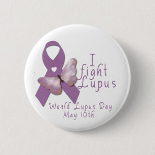 Macaron Rond 5 Cm Je combats le lupus