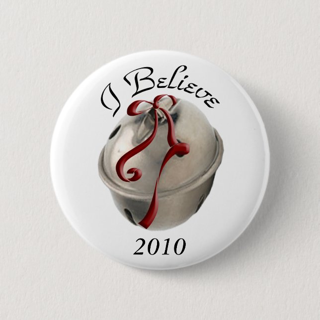 Macaron Rond 5 Cm Je crois Reindeer Bell Button (Devant)