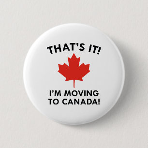 Macaron Rond 5 Cm Je déménage au Canada
