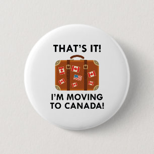 Macaron Rond 5 Cm Je déménage au Canada