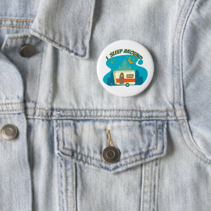 Macaron Rond 5 Cm Je Dors Autour Du Camper Van Camper Explorer Campi