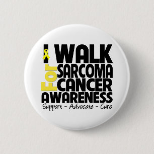 Macaron Rond 5 Cm Je marche pour la conscience de Cancer de sarcome