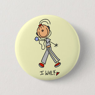 Macaron Rond 5 Cm Je Marche T-shirts et Cadeaux