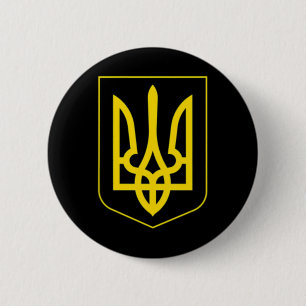 Macaron Rond 5 Cm Je me tiens avec le maillot de l'Ukraine Sauver le